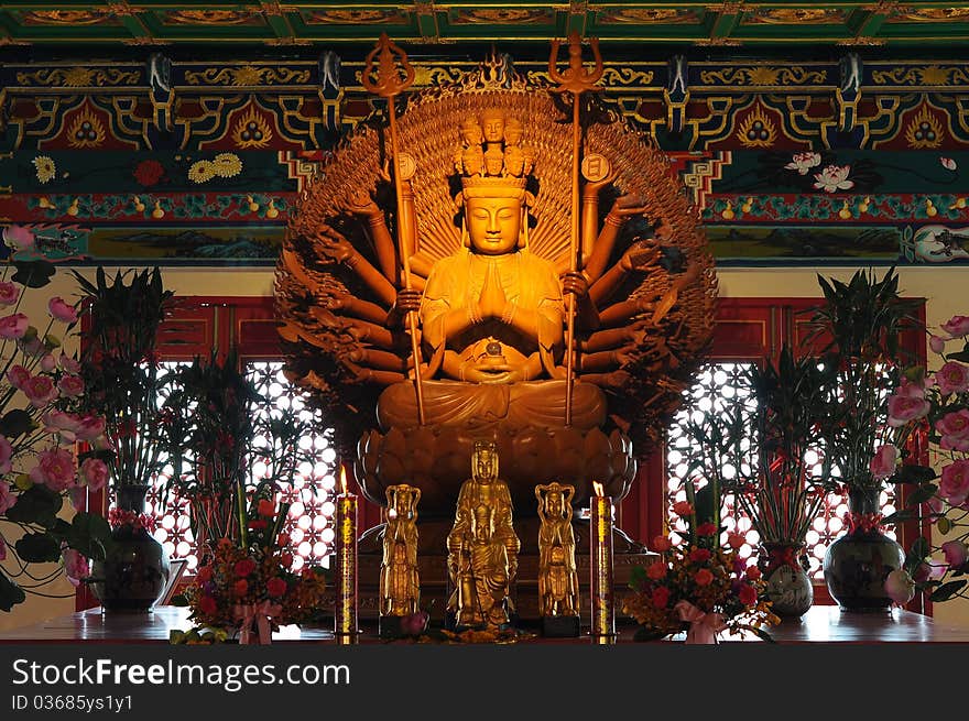 Image of Bodhisattva Guan Yin in LengNaiYee Shrine, Thailand.