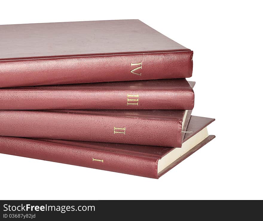 Books isolated on white background