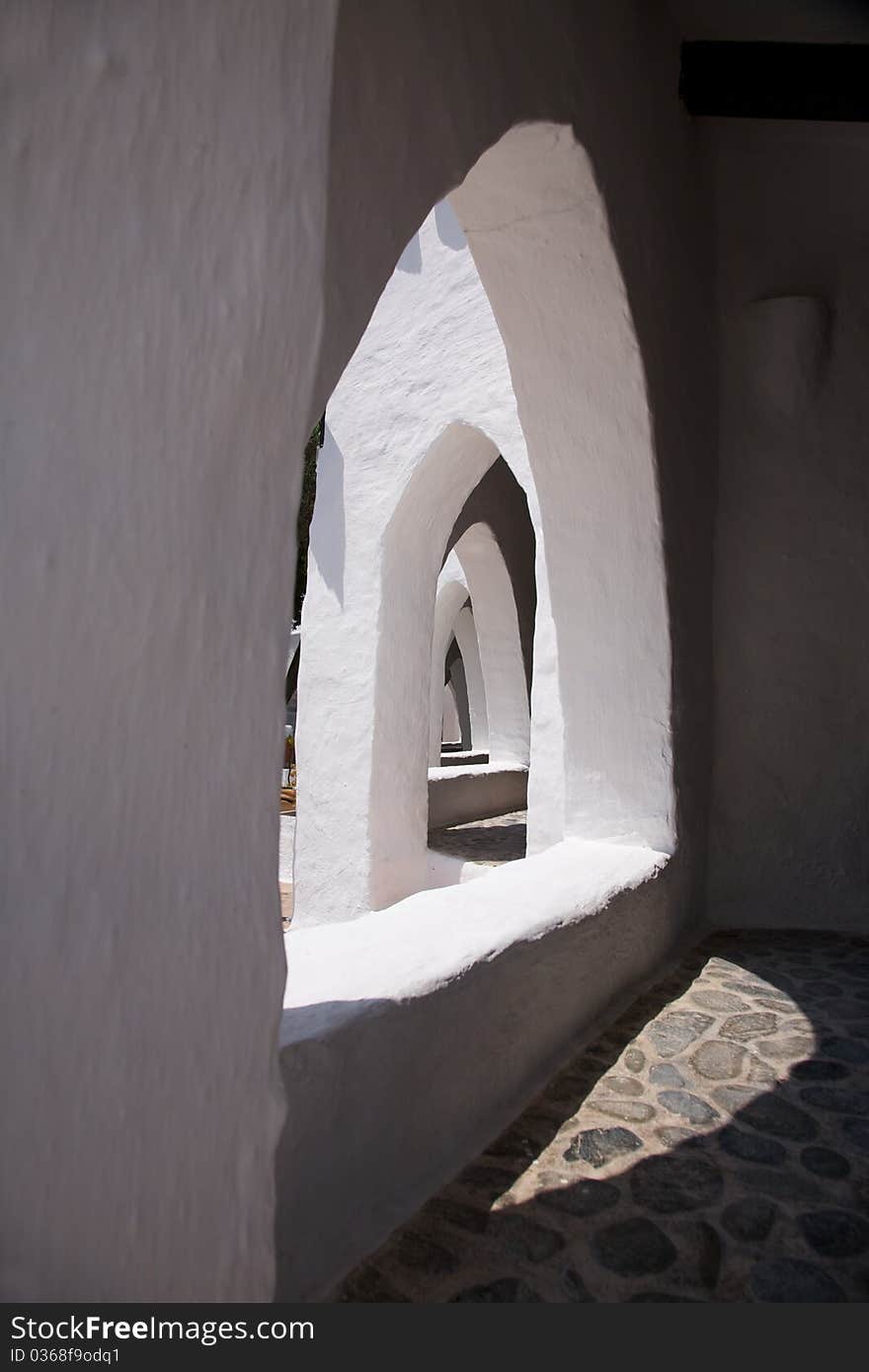 Village of Binibeca at Menorca island in Spain. Village of Binibeca at Menorca island in Spain