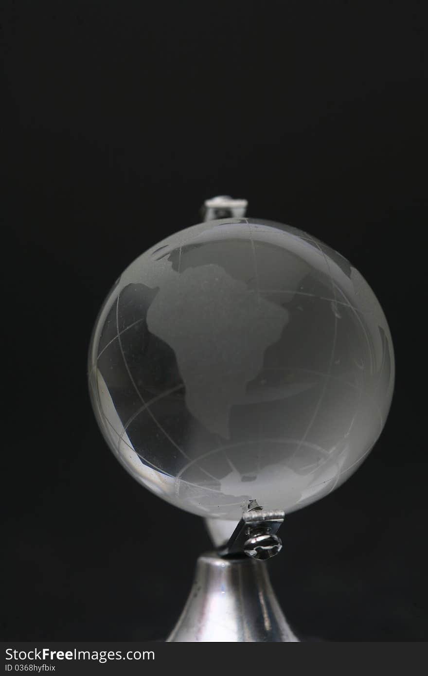 Image of a world map made of glass desktop. Image of a world map made of glass desktop