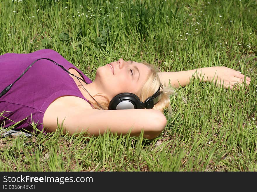 Girl listen to music