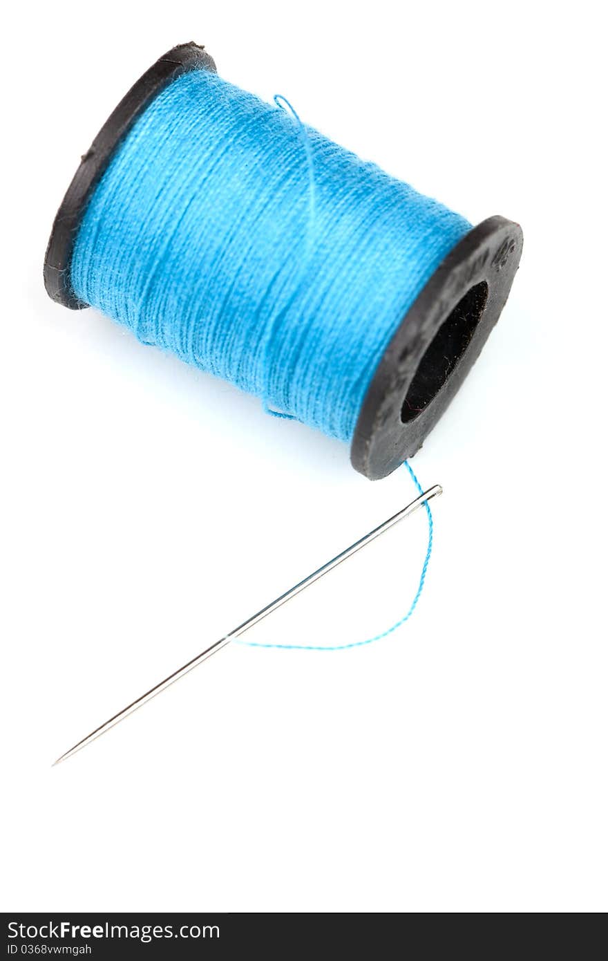 Spool of blue thread