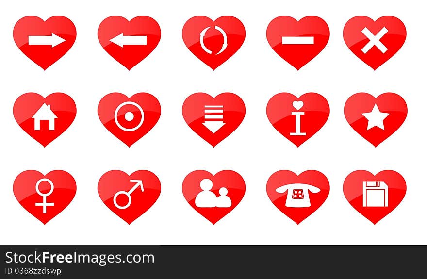 Valentine icons for your website