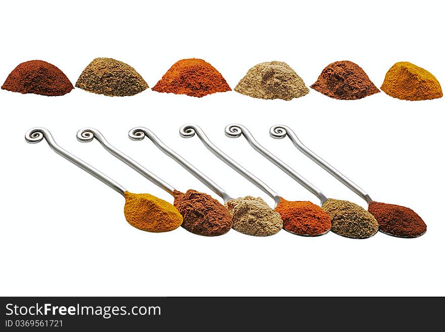 A selection of common spices for cooking. A selection of common spices for cooking