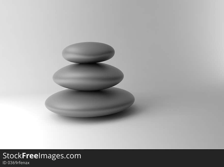 Balanced stones on black and white background. Balanced stones on black and white background