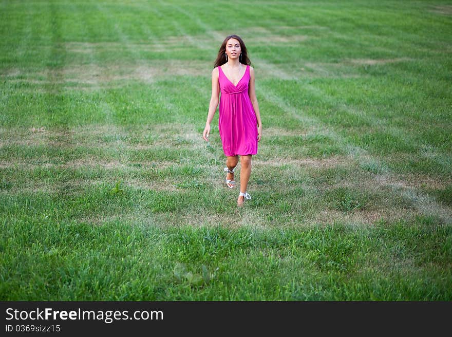 Beautiful young woman outdoor portrait