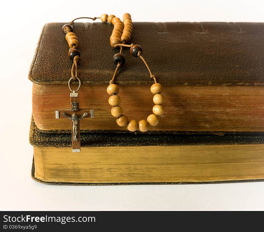 Rosary beads and breviary