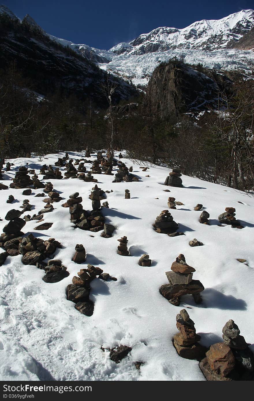 Tibetan prayer stones