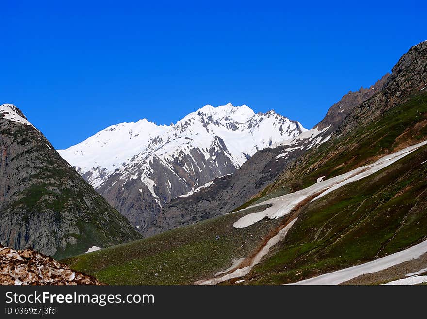 Beautiful Himalayan snow peak