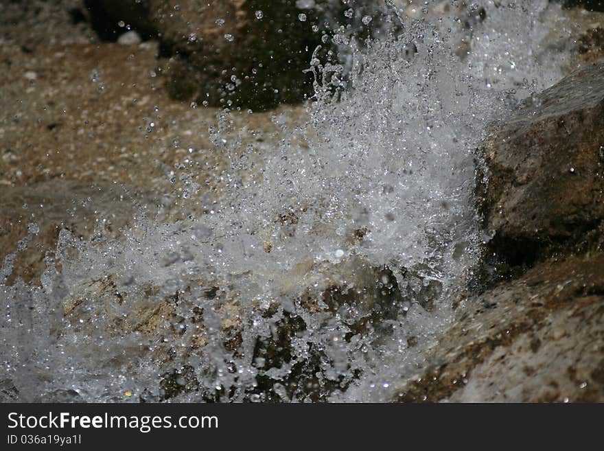 Waterfall in Tyrol, short exposure. Waterfall in Tyrol, short exposure