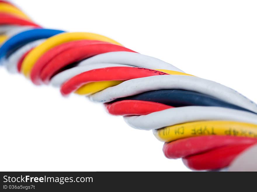 Ethernet cables isolated on white background