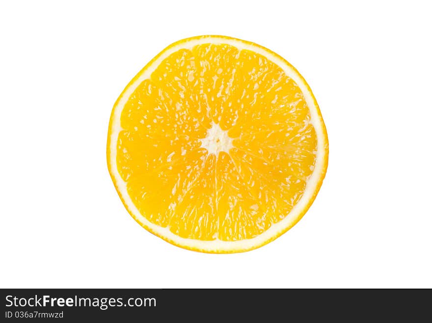 Slice of orange. isolated