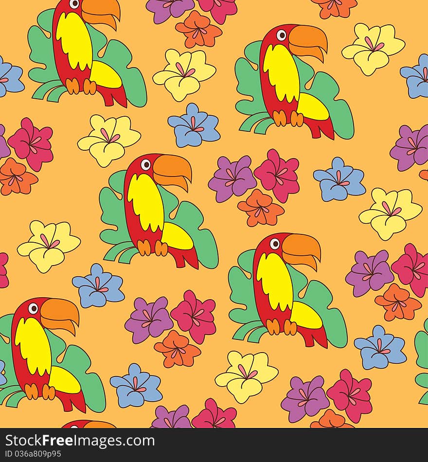 Summer colorful background. Seamless wallpaper. Summer colorful background. Seamless wallpaper