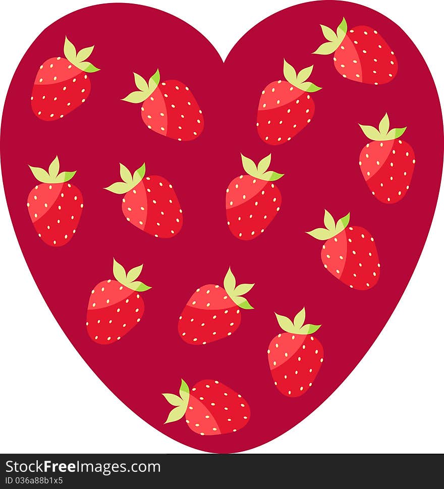 Heart With Strawberries