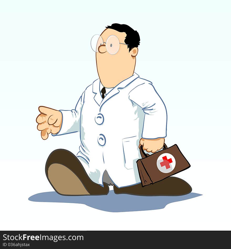 Medical Toons - Doctor With Bag