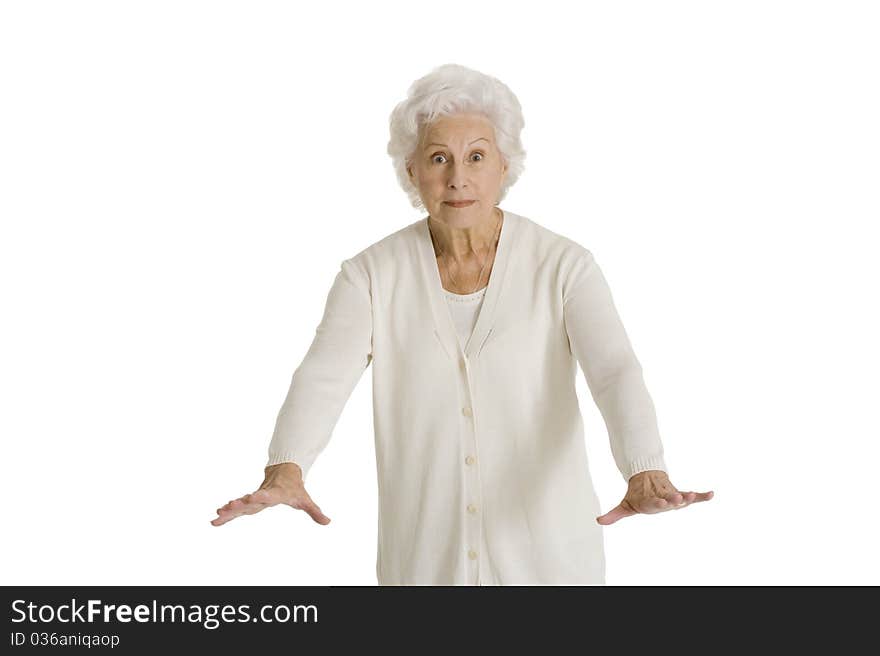 Elderly Woman Gesturing