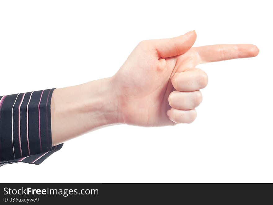 Woman's hand isolated on white background. Studio shot. Woman's hand isolated on white background. Studio shot