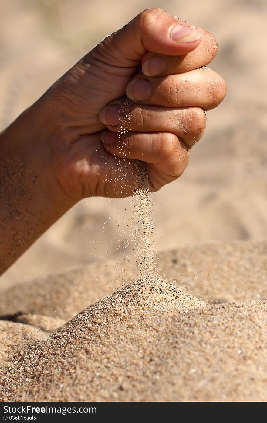 Girl dropped sand on Olkhin island. Summer 2010. Girl dropped sand on Olkhin island. Summer 2010.