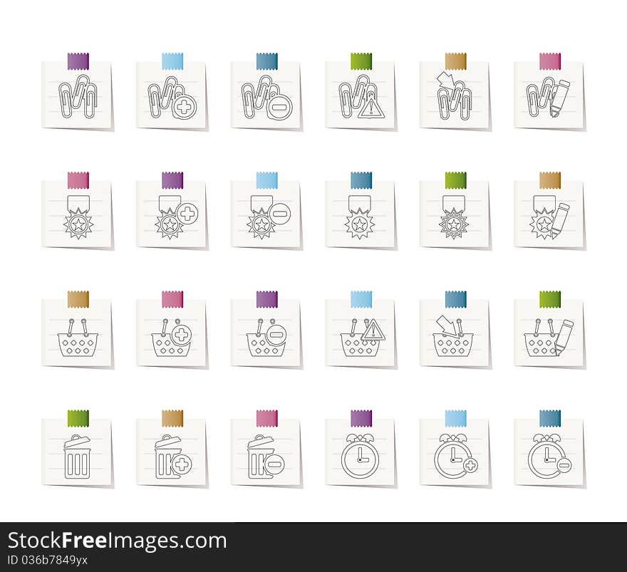 24 Business, office and website icons - icon set 1