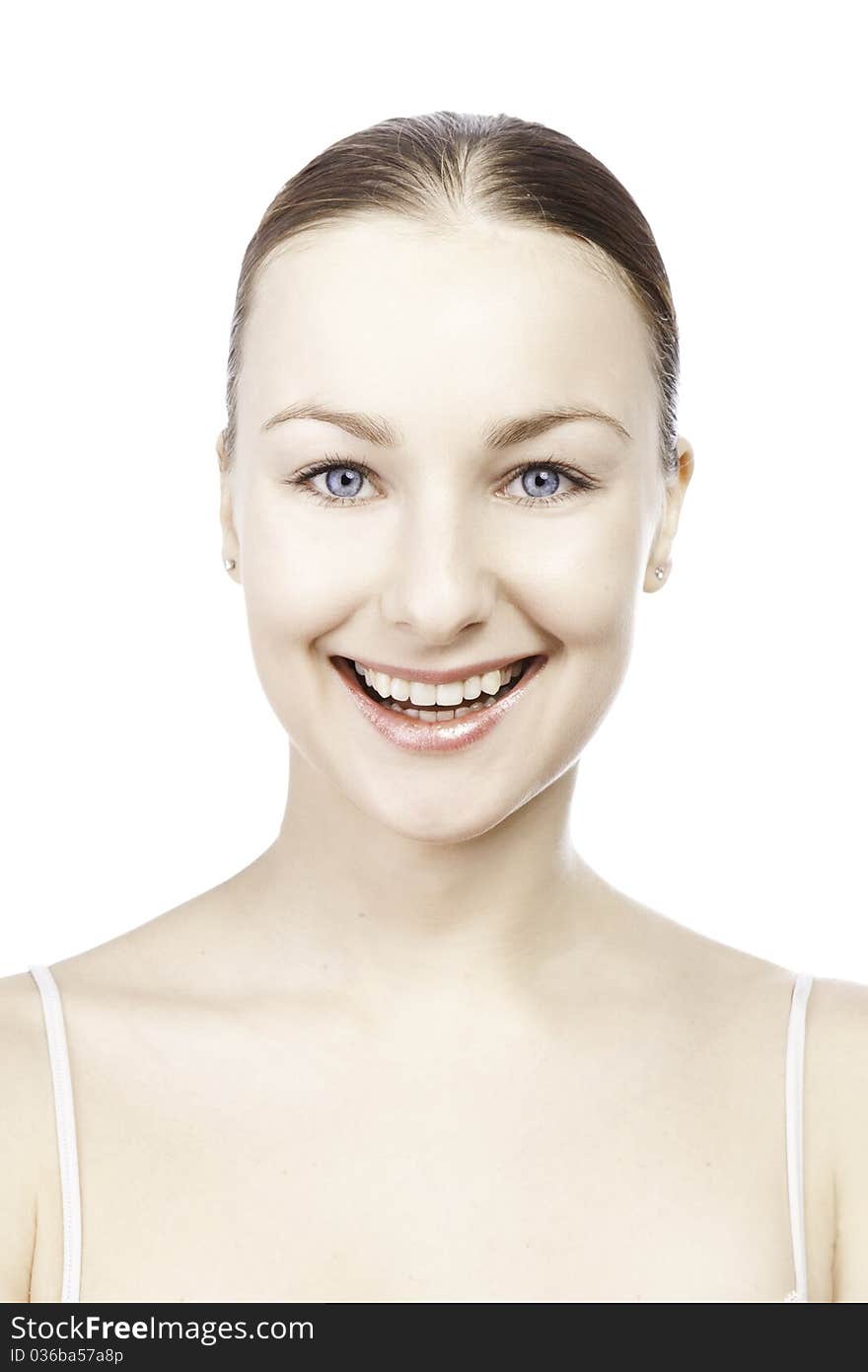 Portrait of a young woman in studio. Portrait of a young woman in studio