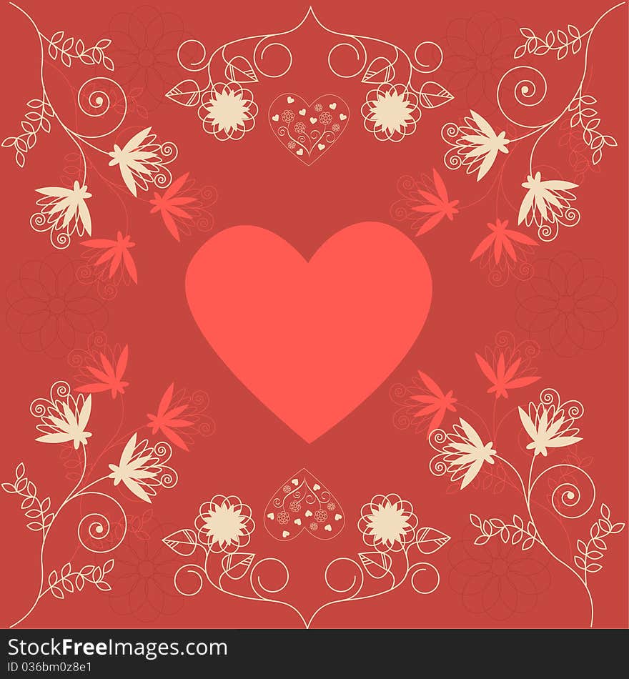 Red elegant romantic background for st.Valentine's day. Red elegant romantic background for st.Valentine's day