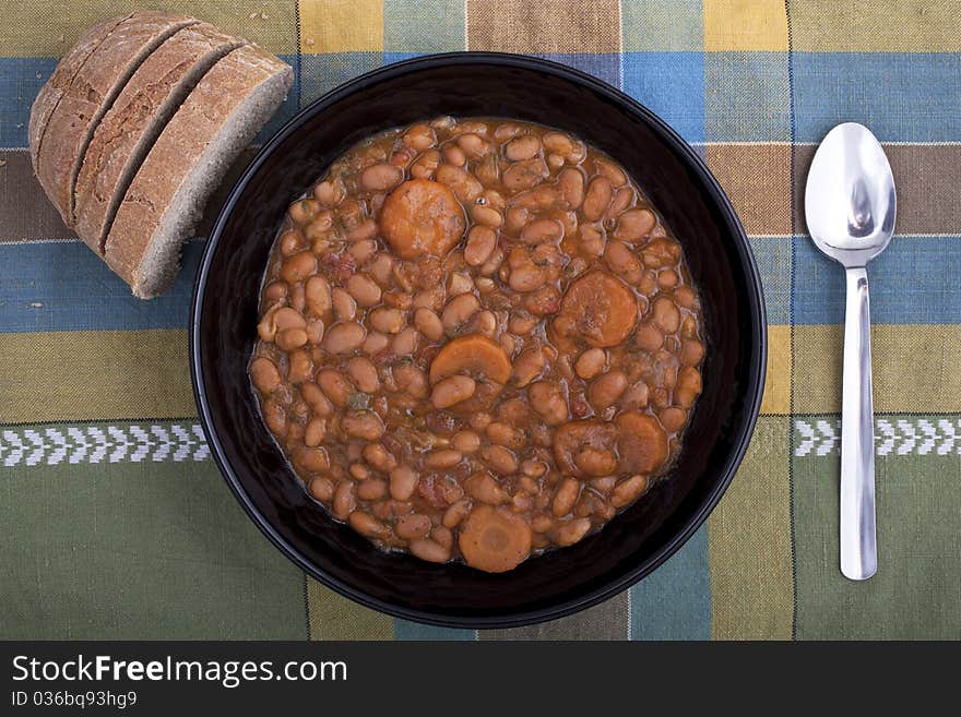 Bean soup. Traditional Greek food