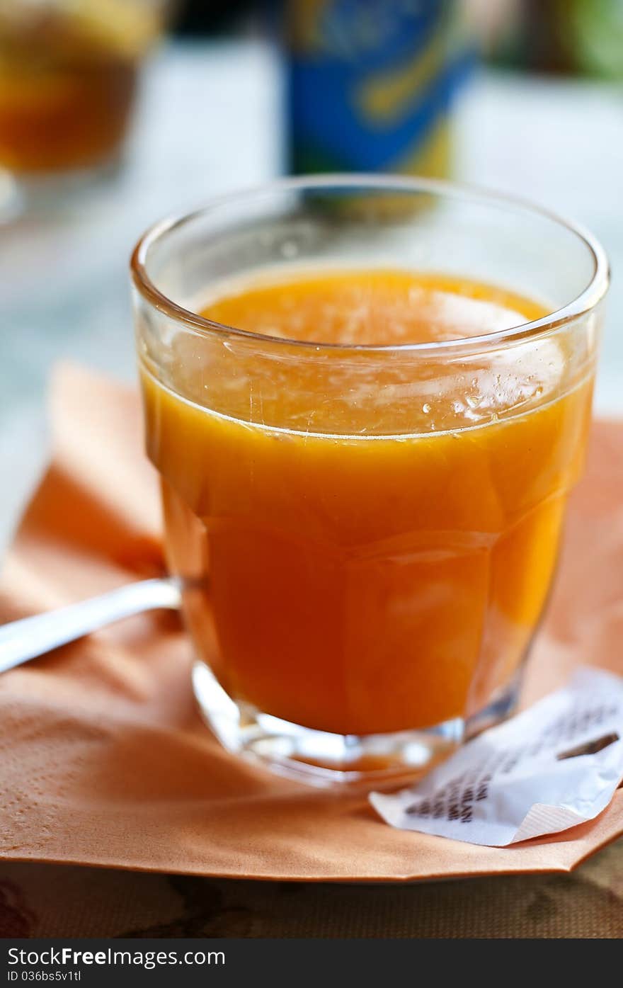 Glass of orange juice