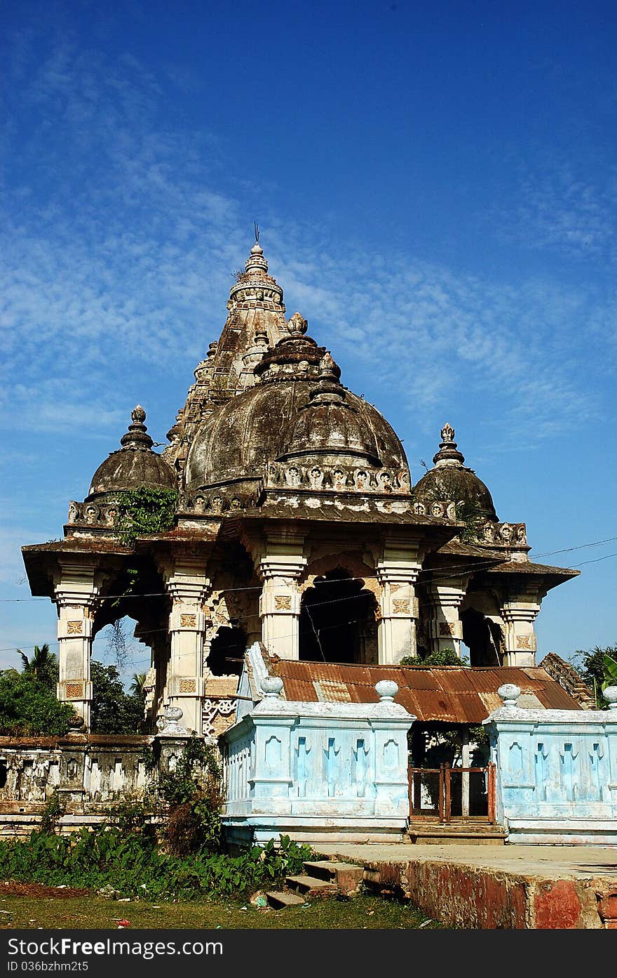 A vertical view of a Hindu temple at Jharkhand in India. A vertical view of a Hindu temple at Jharkhand in India