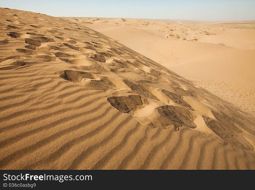 Dune on the desert.