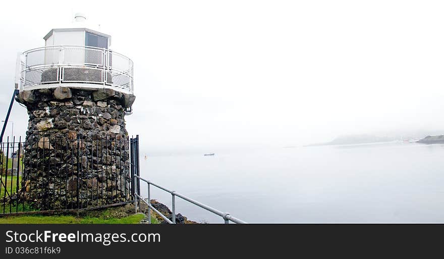 Lighthouse Mist And Coast