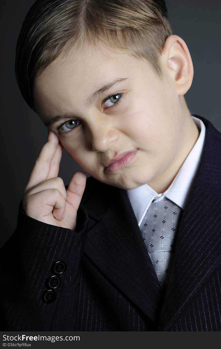 White young businessman posing in studio. White young businessman posing in studio