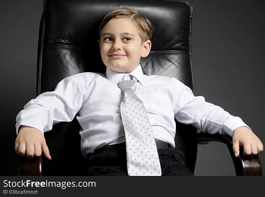 White pretty businessman posing in studio. White pretty businessman posing in studio