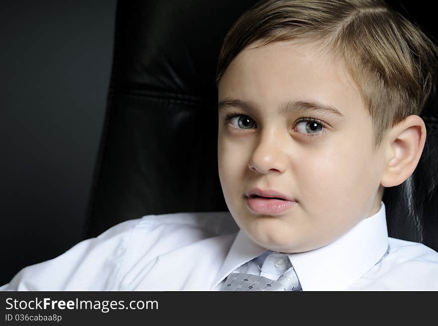 White pretty businessman posing in studio. White pretty businessman posing in studio