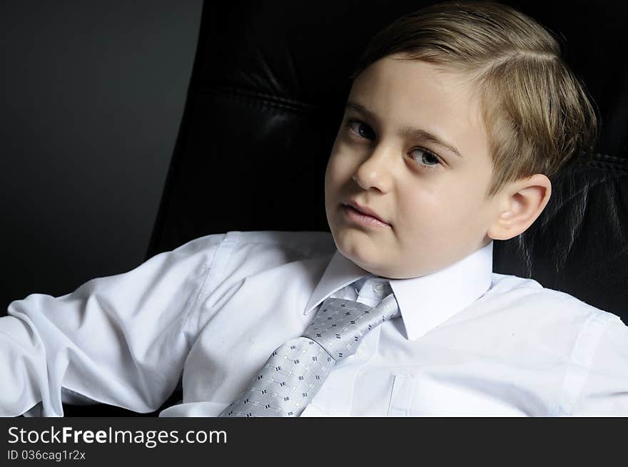 White pretty businessman posing in studio. White pretty businessman posing in studio