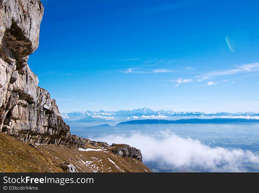 View On Mont-Blanc Massive