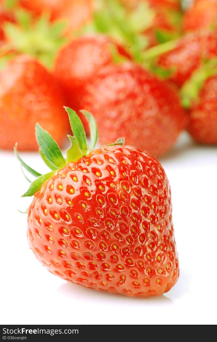 Fresh strawberries close-up shot. Fresh strawberries close-up shot