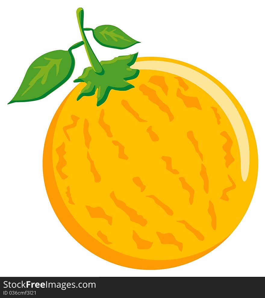 Orange created by vector used for icon of your product or ingredient food. Orange created by vector used for icon of your product or ingredient food