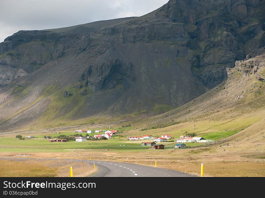 Icelandic landscape near Jokulsarlon