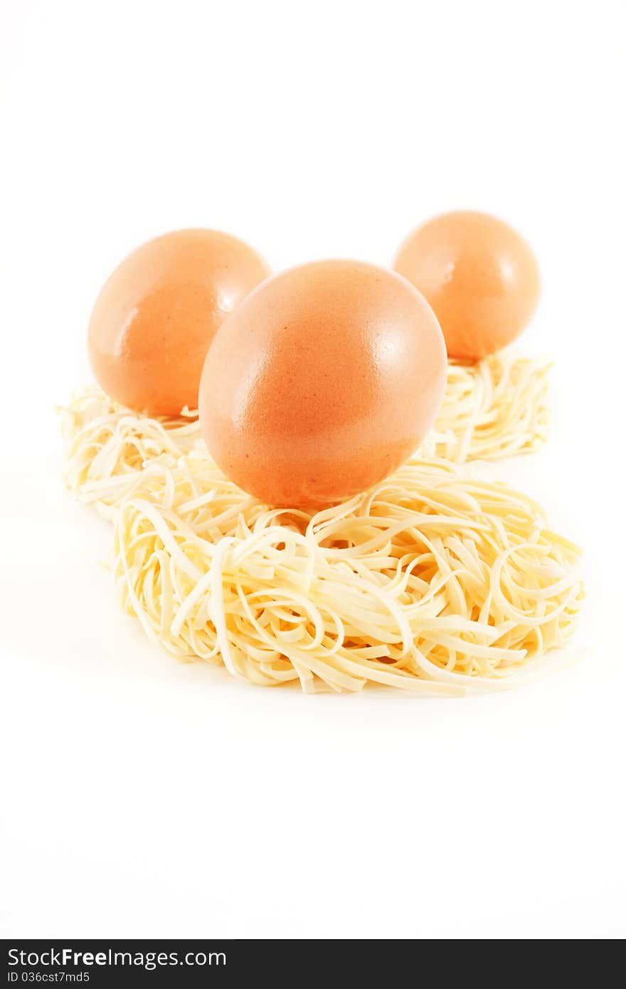 Eggs and noodles