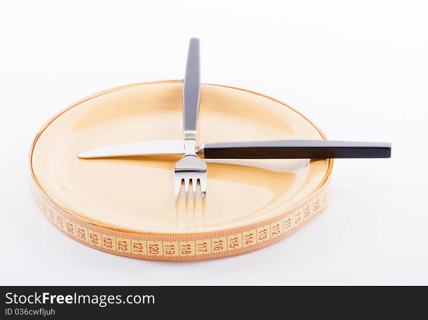 Place setting with plate and cutlery. Place setting with plate and cutlery