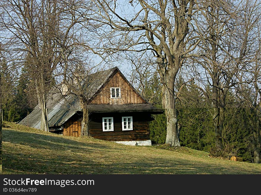 Landscape with a cottage in the trees