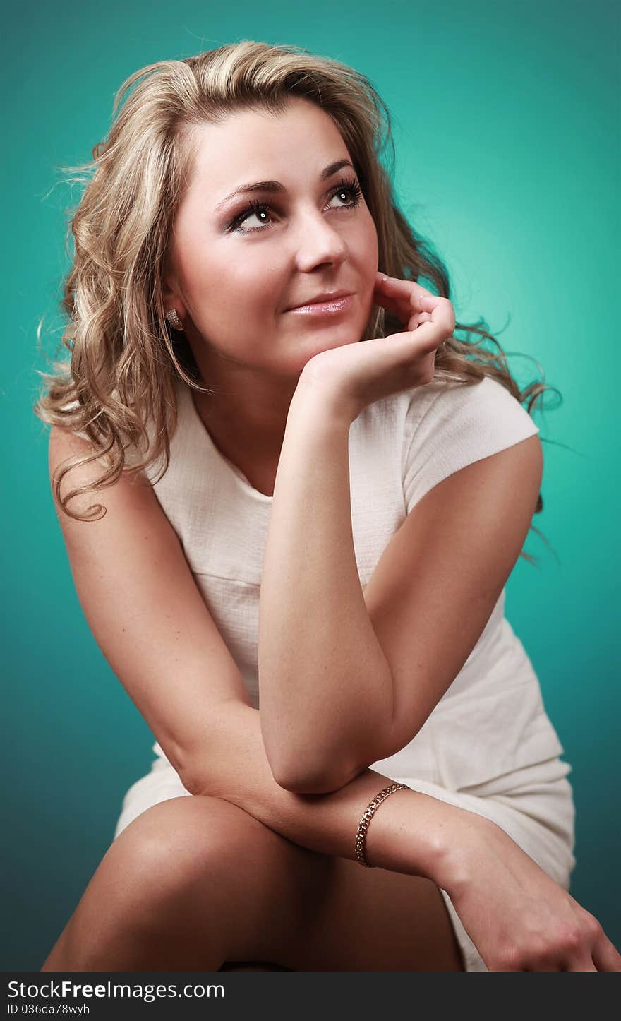 Portrait of beauty in studio. Portrait of beauty in studio