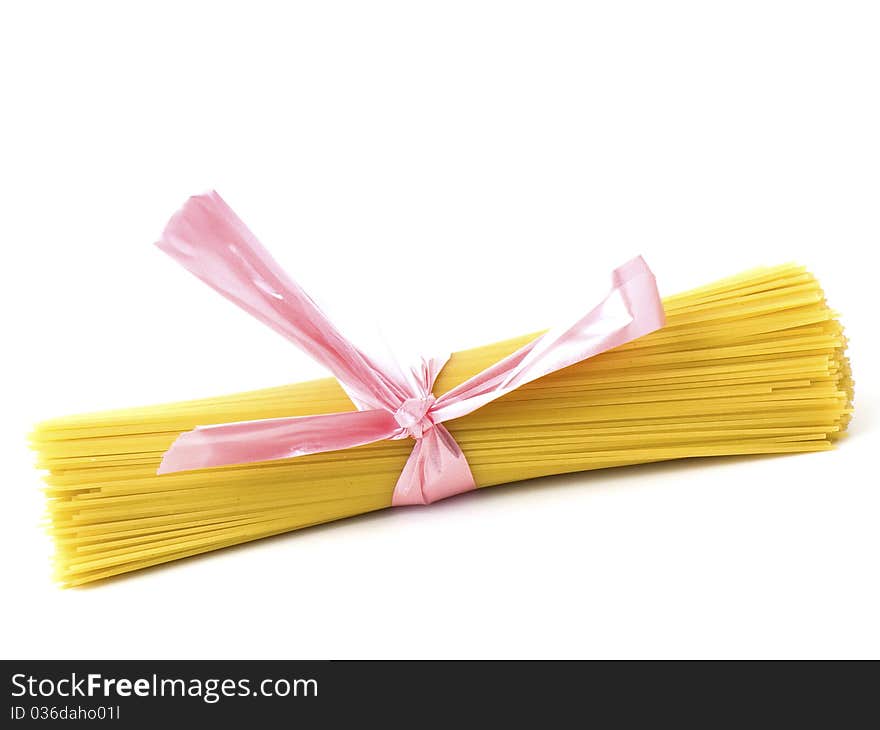 Spaghettis and pink ribbon