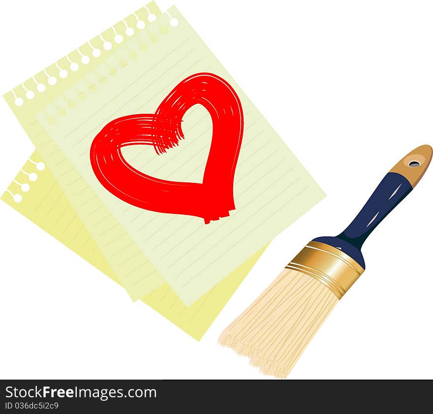 The vector illustration contains the image of valentine background