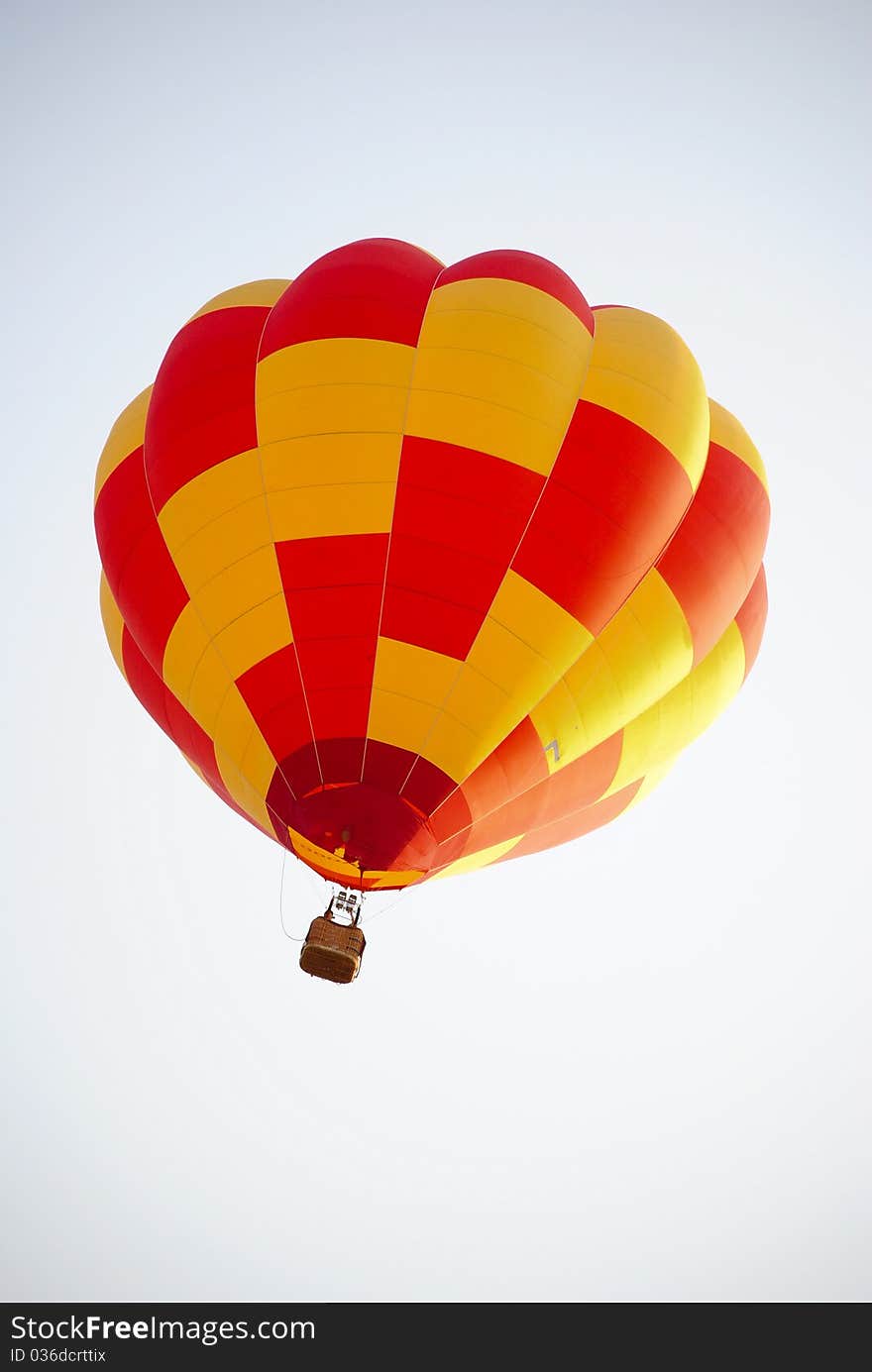 Red & Yellow ballon on the sky.