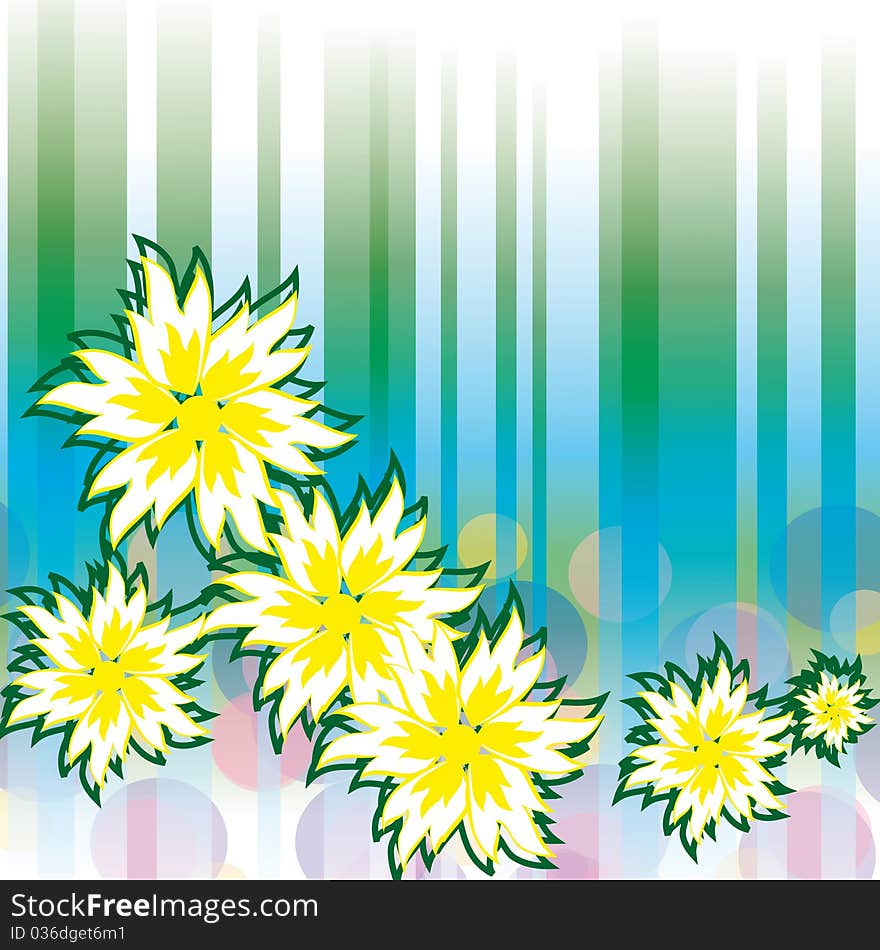 Abstract background with white flowers. Abstract background with white flowers