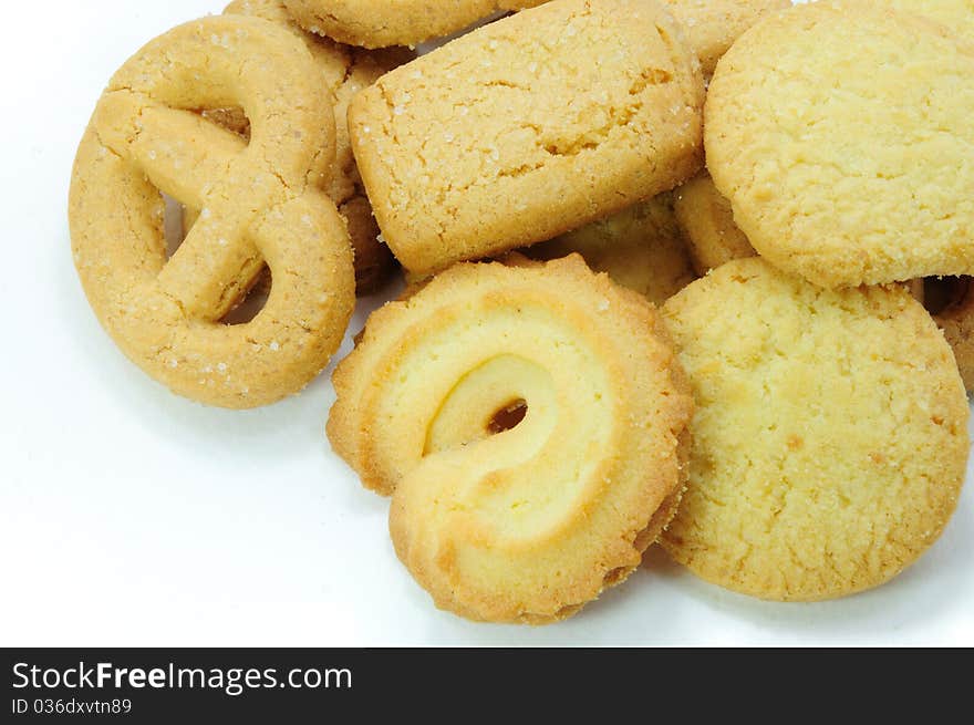 Cookies isolated on white background.