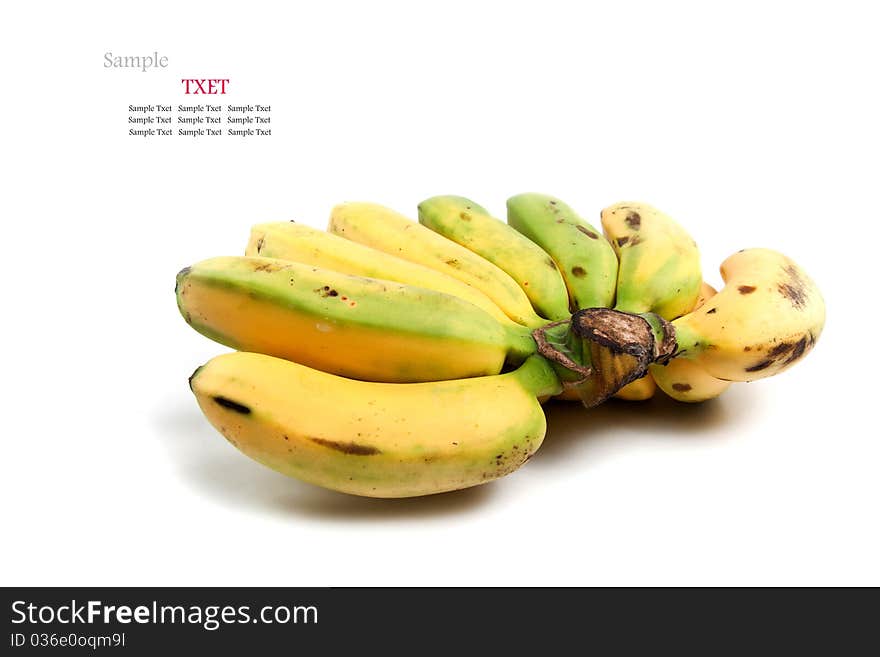 Group of banana on magenta background