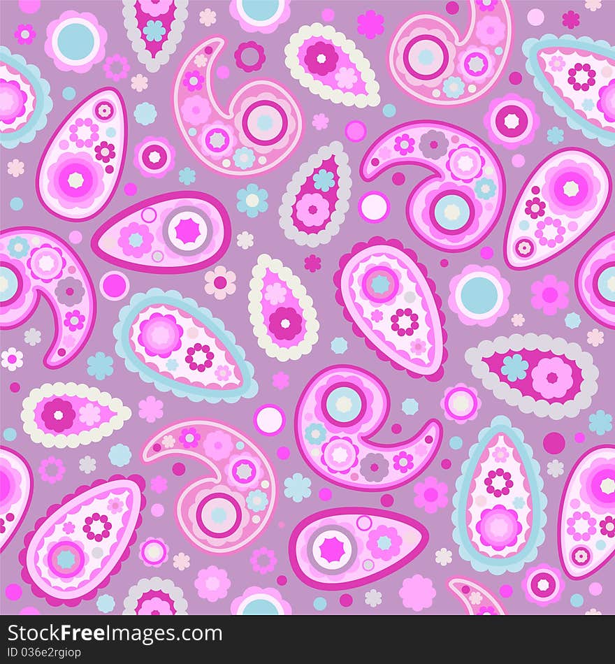 Seamless retro texture in pink color