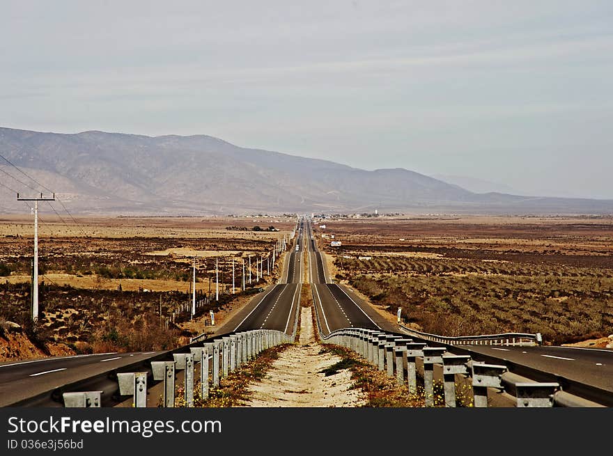 Pan-American Highway. Chile travel road landscape